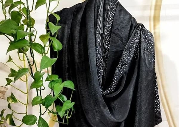 خرید و قیمت شال مشکی مجلسی + فروش عمده